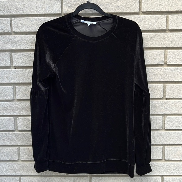 BCBGeneration Black Velvet Top - Picture 2 of 8